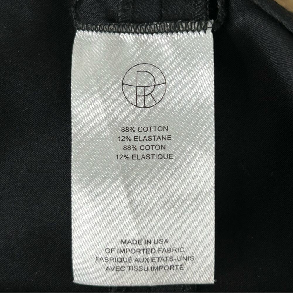 The Row Black Front Slit Side Zipper Cotton Blend Pant Sz 2 - Picture 10 of 10